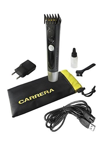 CARRERA Bartschneider Barttrimmer No 623 | 4-14 mm Aufsatz | Li-Ion Akku USB-Ladeoption | Edelstahl 
