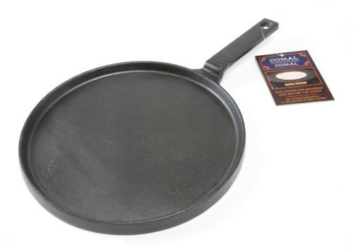 Charcoal Companion Gusseisen Comal Pfanne, 40.49 x 24.69 x 3.1 cm, schwarz, CC1997