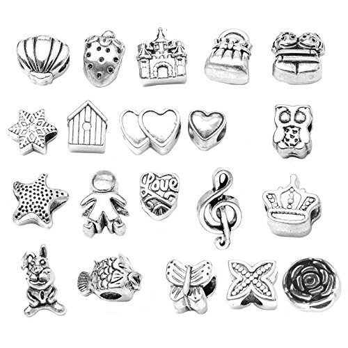 Charm Armband Kit DIY Handwerk Europäische Perle überzogen mit Silber Kette Schmuck Geschenk Set f