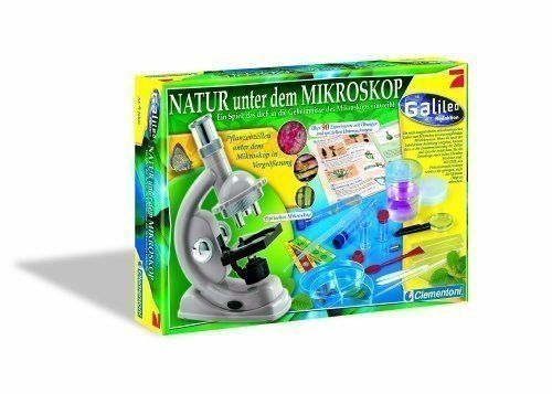 Clementoni 69804 - Natur unter dem Mikroskop, Galileo Experimentierkasten