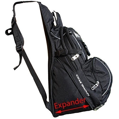 Cox Swain Trinkrucksack mit Airrücken inkl. Helmhalter in schwarz mit Reflektoren und Expander!