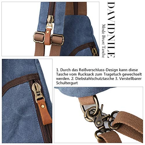 DAVIDNILE Canvas Sling Bag