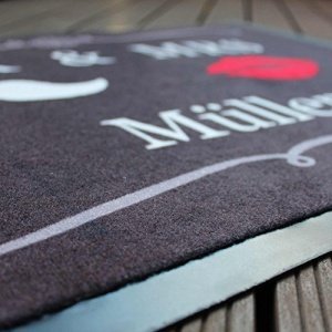 Die Fußmatte Mr. & Mrs. personalisiert mit Ihrem Wunschnamen
