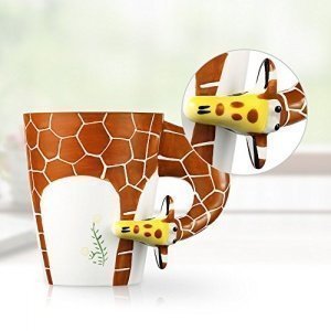 Ecooe 3D-Keramiktasse 3D Becher Giraffe