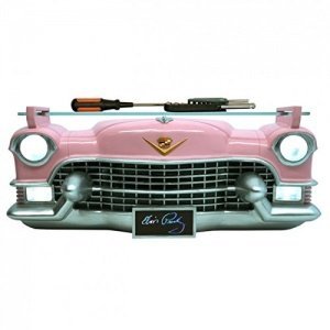 Elvis Presley Cadillac Wandregal mit Beleuchtung in pink