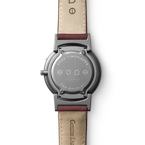 eone BRADLEY CLASSIC Unisex Uhr - Leder/ Stoff Armband crimson