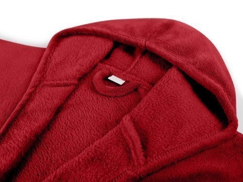 extra weicher Kapuzen-Bademantel aus Kuschelfleece - erhältlich in 7 modernen Farben und 5 Größen