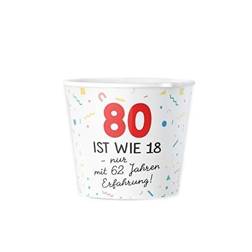 Facepot Blumentopf 80 Geburtstag