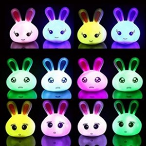 Farbenwechselnde LED-Hasen Lampe/ Leuchten mit Batterien, Nr.3 Stimmung