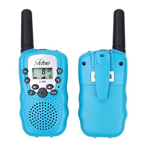 Fetoo Walkie Talkie für Kinder PMR446 mit Akkus Ladekabel 0,5W 8 Kanäle VOX Taschenlampe Funkgerä