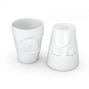 FiftyEight Becher Set "grummelig/verschmitzt" Tasse Porzellan