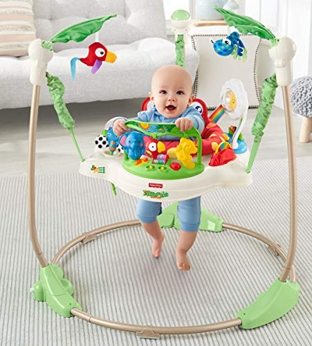 Fisher-Price Rainforest Jumperoo Baby Hopser mit Spielzeugen höhenverstellbar