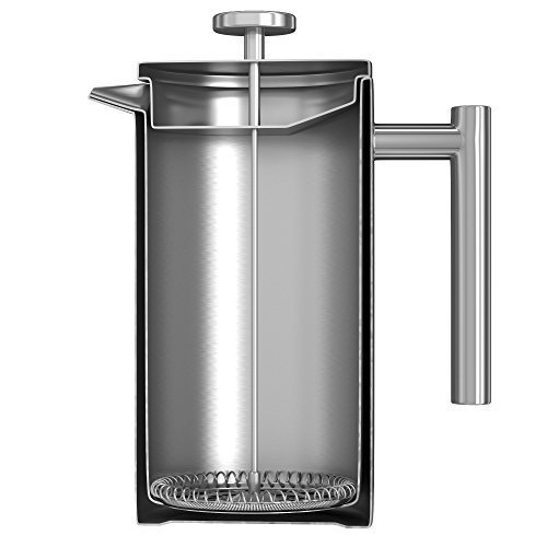 FRENCH PRESS / KAFFEEBEREITER / TEEBEREITER 1 Liter aus Edelstahl von Coffee Gator - Doppelwandige F