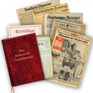 Geburtstagszeitung von 1945 - die historische Zeitung aus dem Jahr 1945 als Kopie