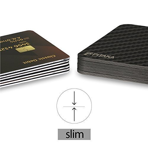 Geldbörse für Karten, PITAKA [MagWallet] Extra Dünne Magnetische Carbon Fiber/Kohlefaser Brieftas