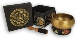 Geschenk Set Box mit Klangschale antik