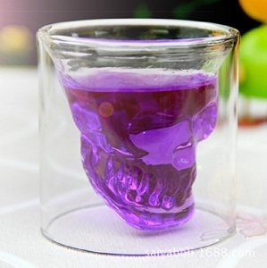 Giancomics 250ml Kristall Skull Head Shotglass Doomed Schädel Tasse Trinken Tasse Flasche Totenkopf