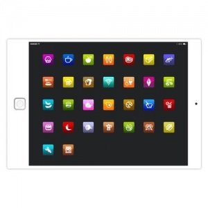 Glas-Schneidebrett mit Motiv im Tablet-P