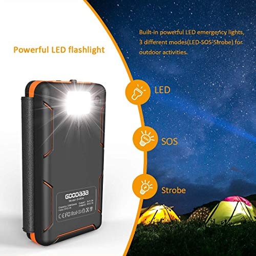 GOODaaa Solar Powerbank 25000mAh