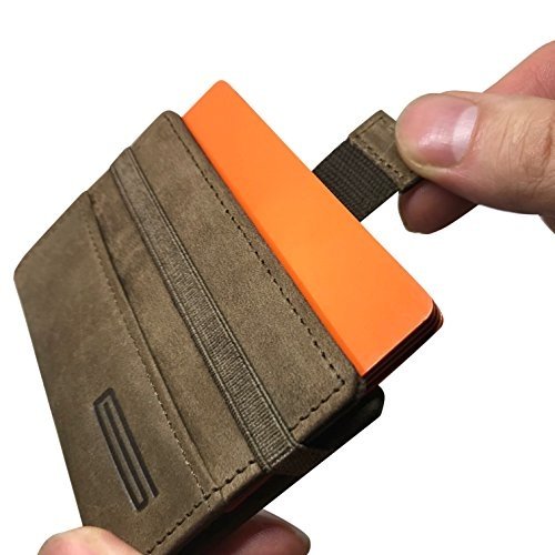 GOUTALLIER ® Premium Leder slim wallet mit Münzfach und RFID Schutz - Handgefertiges kleines vinta