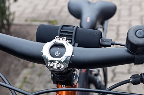 Goobay Bike Powerbank 5.0 mit 5000 mAh inklusiv Halterung zur Montage, Externer Akku Ladegerät für