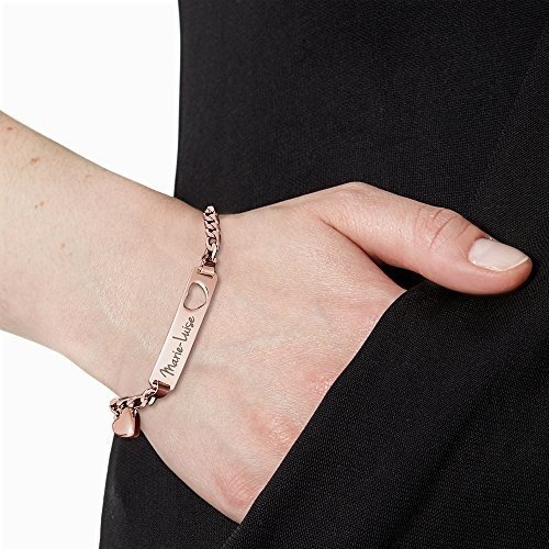 Gravado Armband aus Roségold-Edelstahl Personalisiert mit Namen