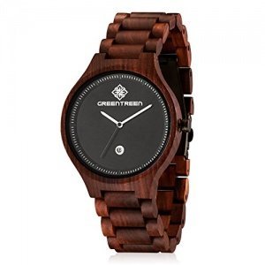 Greentreen Natur Mens Holz Uhr