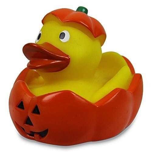 HC-Handel 913179 Vinyl Badeente Kürbis Gummi 9,5 cm