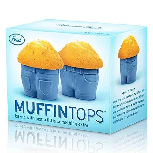 HC-Handel 919449 4er Set Muffinform Jeans aus Silikon 6 cm blau