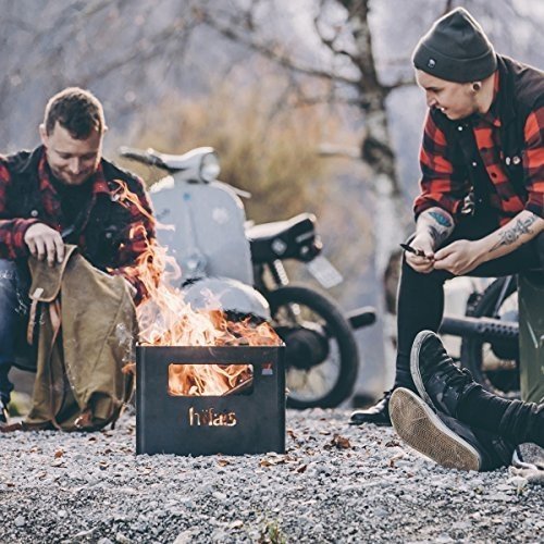 Höfats BEER BOX Feuerkorb - Getränkekiste, Feuerkorb, Grill und Hocker in einem - für Garten, Ter