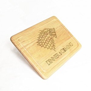 Holz-Schneidebrett, Game of Thrones inspiriert "Dinner Is Coming", Lasergravur