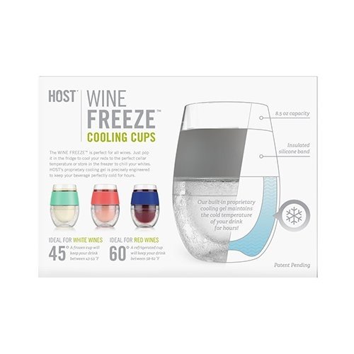 Host Wein FREEZE Kühlbecher, mehrfarbing (4-er Set) (4), Kunststoff, Multi Colored