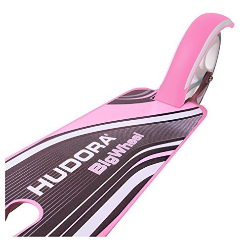 HUDORA Big Wheel Scooter 205 - Das Original, Tret-Roller klappbar - City-Scooter - 14738, weiß/pink