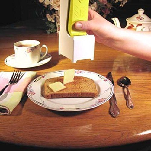 Igemy Butter Käse Cutter Scheiben Slicer One Click Squeeze Serves Stores Küche Werkzeug (Yellow)