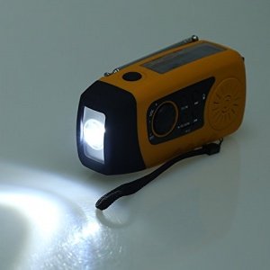 IntiPal FM Solar Radio Solarradio mit Kurbel Kurbeldynamo LED Taschenlampe Notfall Ernstfall USB Han