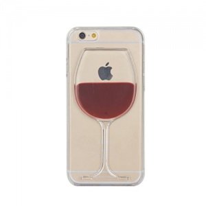 iPhone 6S Silikon Case,iPhone 6 Glitzer Hülle,Vioela Cool Kreativ 3D Wine Glass Design Fließen Fl