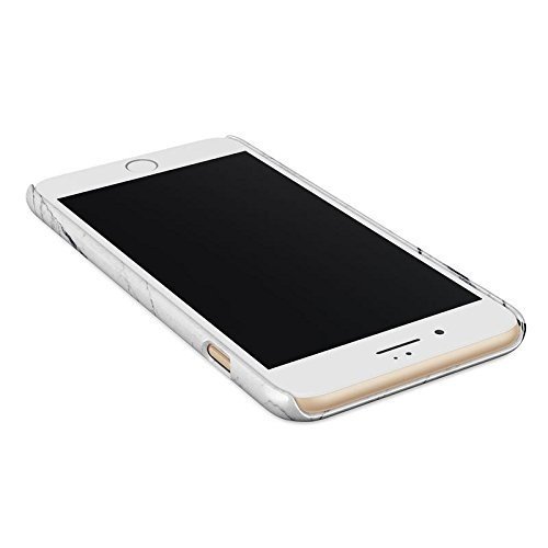 iPhone 7 / iPhone 8 Hülle Licht Weiß Marmor Muster White Marble Dünn, Robuste Rückschale aus Kun