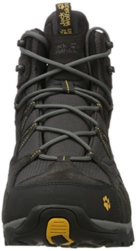 Jack Wolfskin Vojo Hike Mid Texapore 4011361 Herren Wanderschuhe, schwarz (burly yellow 3800), 43