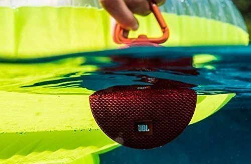 JBL Clip 2 Wasserdichter Tragbarer Wiederaufladbarer Lautsprecher mit IPX7 Wasserschutz, Aux-Konnekt