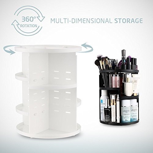 Jerrybox 360 Grad Drehbarer Make up Organizer Einstellbarer Kosmetikorganizer Multifunktionale 