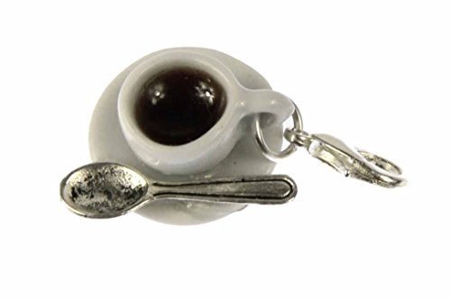 Kaffeetasse Tasse Charm Zipper Pull Anhänger Bettelanhänger Miniblings Löffel