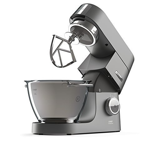 Kenwood Chef Titanium KVC7320S Küchenmaschine, 1.500 W, 4,6 l Füllmenge, 5-teiliges Patisserie-Set