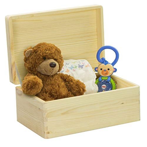 LAUBLUST Holzkiste mit Gravur Personalisiert Teddybär