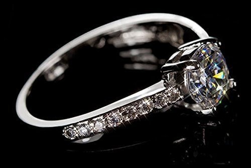 Lars Benz LUXUS Damen-Ring Verlobungsring Silber 925 Swarovski Zirkonia 1,4 Karat 52-mm