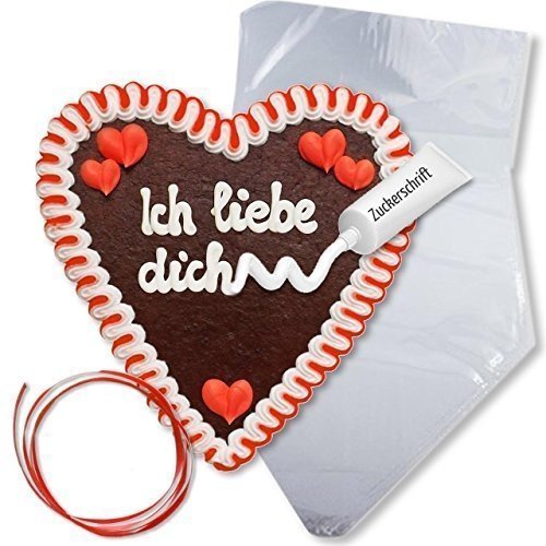 Lebkuchenherz zum selberbeschriften - Set - 21cm - Typ A