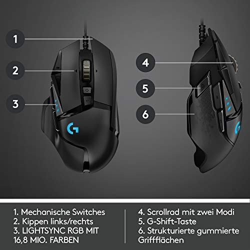 Logitech G502 HERO High-Performance Gaming Maus