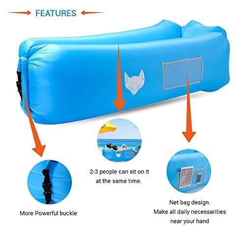 Luftsofa, icefox Wasserdichtes Aufblasbares Air Lounger mit Tragebeutel, zum Schlafen im Freien, im 