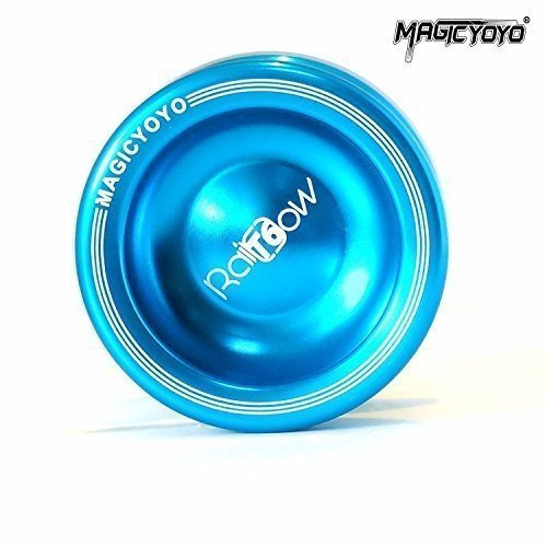 MAGICYOYO New Blue T6 Rainbow Aluminum Professional Yo-Yo Toy