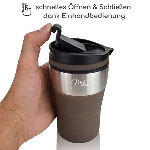 Milu Thermobecher Isolierbecher Kaffeebecher to go