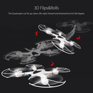 MJX X400C WLAN FPV Quadrocopter mit Kamera Kopflos Modus 3D Auto Flip RC Drohne für iOS & Android 